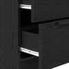 vidaXL Sideboard 3 pcs Black Oak 180 x 30 x 70 cm Engineered Wood