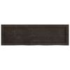 vidaXL Wall Shelf Dark Brown 100x30x(2-4) cm Treated Solid Wood Oak