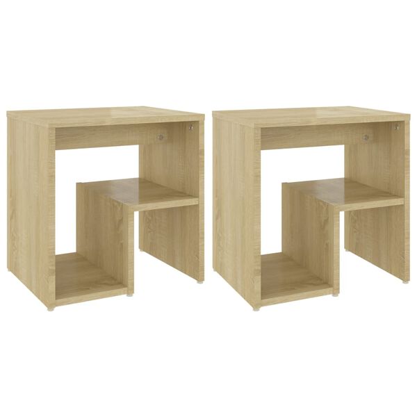 vidaXL Bed Cabinets 2 pcs Sonoma Oak 40x30x40 cm Engineered Wood