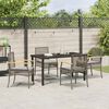 vidaXL Garden Dining Set 5 pcs Grey Poly Rattan