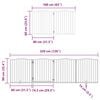 vidaXL Dog Gate with Door Foldable 8 Panels Black 640 cm Poplar Wood