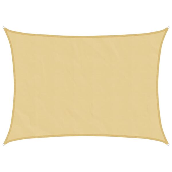 vidaXL Sun Shade Sail Sand 8x6 m 100% Polyester Oxford
