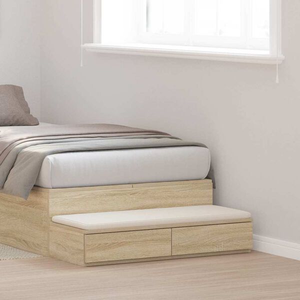 vidaXL Bed Drawers Sonoma Oak 80 x 36.5 x 16.5 cm Engineered Wood