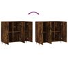 vidaXL Sideboard Smoked Oak 90x34x80 cm Engineered Wood