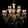 vidaXL Chandelier 2-layer Golden 15 x E14 Bulbs