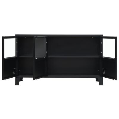 vidaXL Sideboard Metal Industrial Style 120x35x70 cm Black