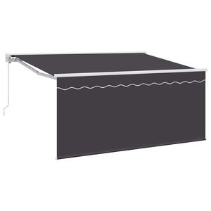 vidaXL Retractable Awning Retractable Anthracite 300 x 200 cm Fabric