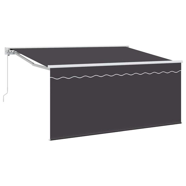vidaXL Retractable Awning Retractable Anthracite 300 x 200 cm Fabric