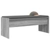 vidaXL Hall Bench with Cushion Grey Sonoma 103 x 38 x 40 cm
