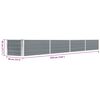 vidaXL Garden Raised Bed Galvanised Steel 320x40x45 cm Grey