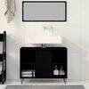 vidaXL Bathroom Cabinet Black 80 x 33 x 60 cm Engineered Wood
