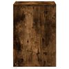 vidaXL Bedside Cabinet with LED Lights Smoked Oak Engineered Wood