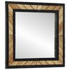 vidaXL Mirror Black and Brown 50 x 2 x 50 cm Solid Wood Acacia