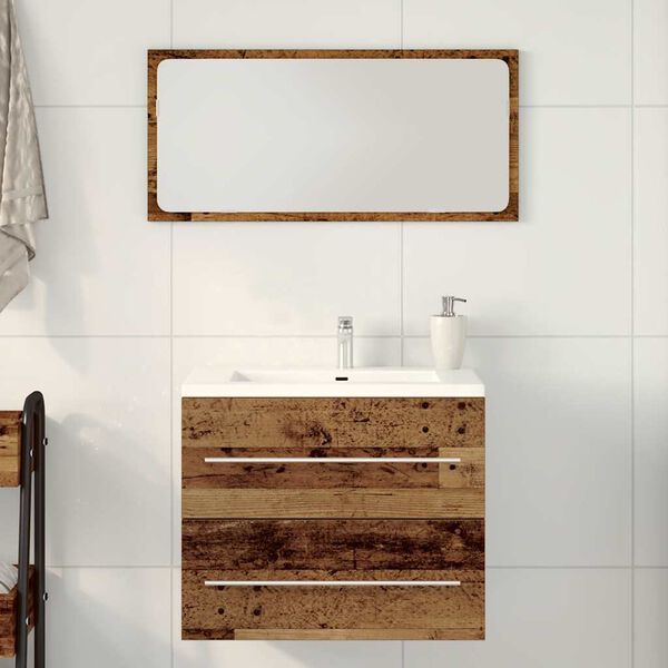 vidaXL Bathroom Sink Cabinet Old Wood 60x38.5x48 cm Engineered Wood