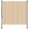 vidaXL Outdoor Roller Blind Orange and White 150x270 cm Fabric&Steel