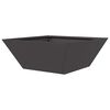 vidaXL Garden Planter Black 40 x 40 x 15 cm Cold-rolled Steel