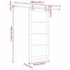 vidaXL Sliding Door White 86 x 198.5 cm Solid Pine Wood