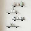 vidaXL Wall Shelves 4 pcs Grey Sonoma 40x10x1.5 cm Engineered Wood