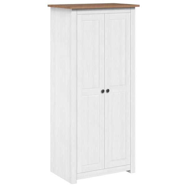 vidaXL Wardrobe White 80x50x171.5 cm Solid Pine Panama Range