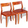 vidaXL Dining Chairs 2 pcs Solid Acacia Wood Acacia