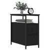 vidaXL Bedside Cabinet Black 30x60x60 cm Engineered Wood
