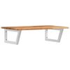 vidaXL Basin Shelf Wall Mounted Steel and Solid Wood Acacia