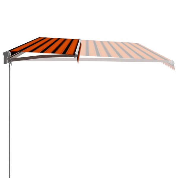 vidaXL Manual Retractable Awning 600x300 cm Orange and Brown