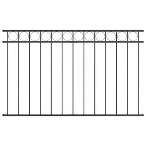 vidaXL Fence Element ASSEN Grey 170 x 100 cm Steel