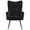 vidaXL Relaxing Chair Black 70 x 61 x 96.5 cm Velvet