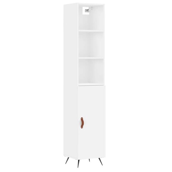 vidaXL Highboard White 34.5x34x180 cm Engineered Wood