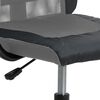 vidaXL Office Chair Grey and Black Mesh Fabric and Faux Leather
