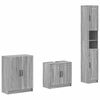 vidaXL 3 Piece Bathroom Cabinet Set UTRECHT Grey Sonoma