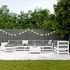 vidaXL 10 Piece Garden Sofa Set White Solid Wood Pine