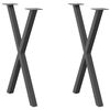 vidaXL Dining Table Legs X-Shaped 2 pcs Anthracite 57x(72-73) cm Steel