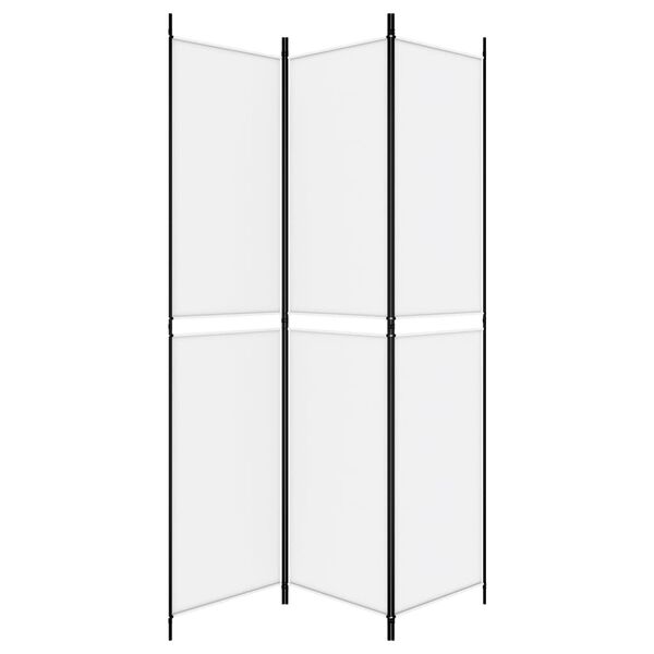 vidaXL 3-Panel Room Divider White 150x220 cm Fabric