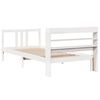 vidaXL Bed Frame with Headboard without Mattress White 90x200 cm