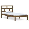 vidaXL Bed Frame without Mattress Honey Brown Solid Wood 100x200 cm