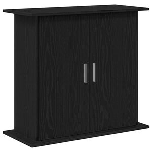 vidaXL Aquarium Stand Black Oak 81x36x73 cm Engineered Wood