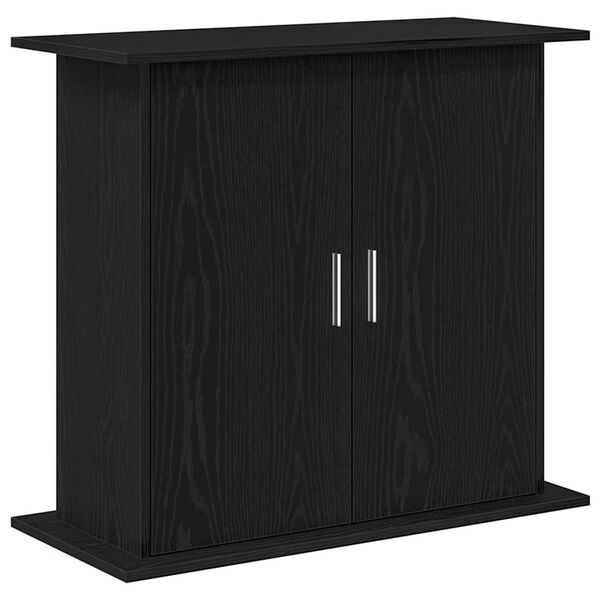 vidaXL Aquarium Stand Black Oak 81x36x73 cm Engineered Wood
