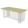 vidaXL Garden Table with Steel Gabion 180x90x74 cm Pinewood