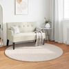 vidaXL Area Rugs Round Beige &Oslash; 160 CM