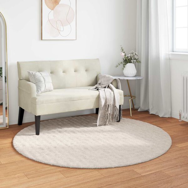 vidaXL Area Rugs Round Beige &Oslash; 160 CM