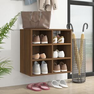 vidaXL Shoe Cabinet Brown Oak 52.5x30x50 cm