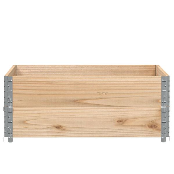 vidaXL Pallet Collars 2 pcs 100x100 cm Solid Wood Pine