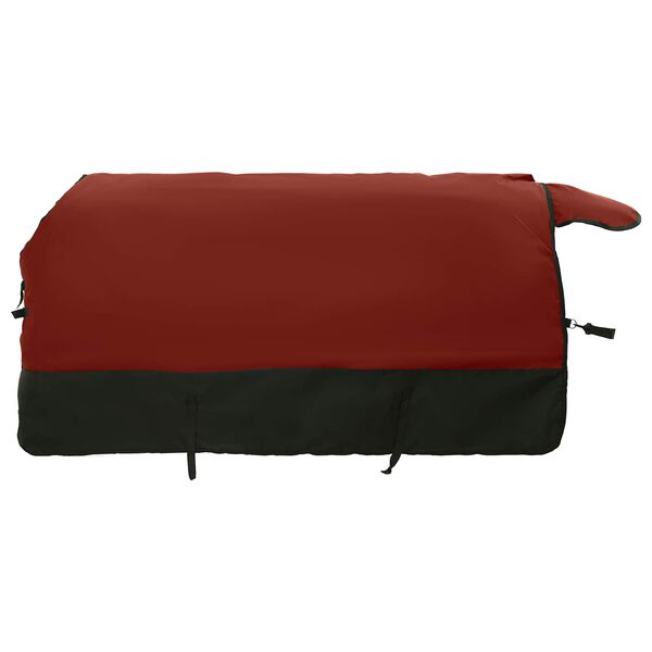 vidaXL Horse Blanket Bordeaux and Black 145 cm Polyester