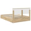 vidaXL Storage Bed with Drawer Sonoma Oak 135 x 190 cm Engineered Wood