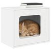 vidaXL Cat House Gloss White 51 x 30 x 42 cm Engineered Wood