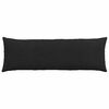 vidaXL Sofa Pillows 2 pcs Black 120 x 40 cm Fabric
