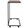 vidaXL Side Table with Wheels Black 55x35x70 cm Engineered Wood