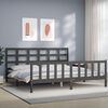 vidaXL Bed Frame without Mattress Grey 200x200 cm Solid Wood Pine